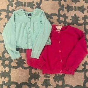 Bundle of 2 little girls sweaters. Size 4.